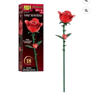 8 Long Stem Red & pink Rose